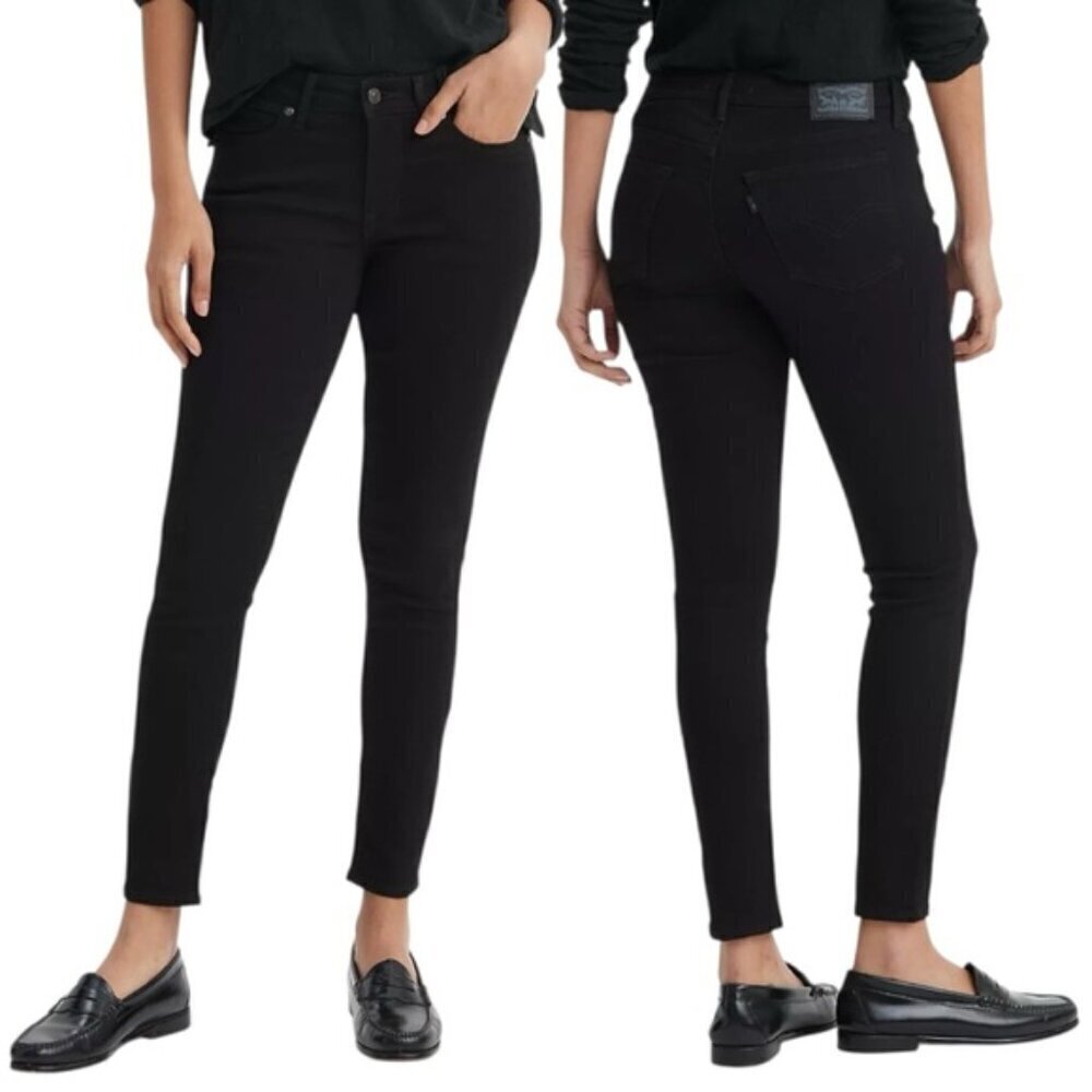 Levi’s 711 Skinny Jeans Soft Black Size 27 Mid Rise Stretch